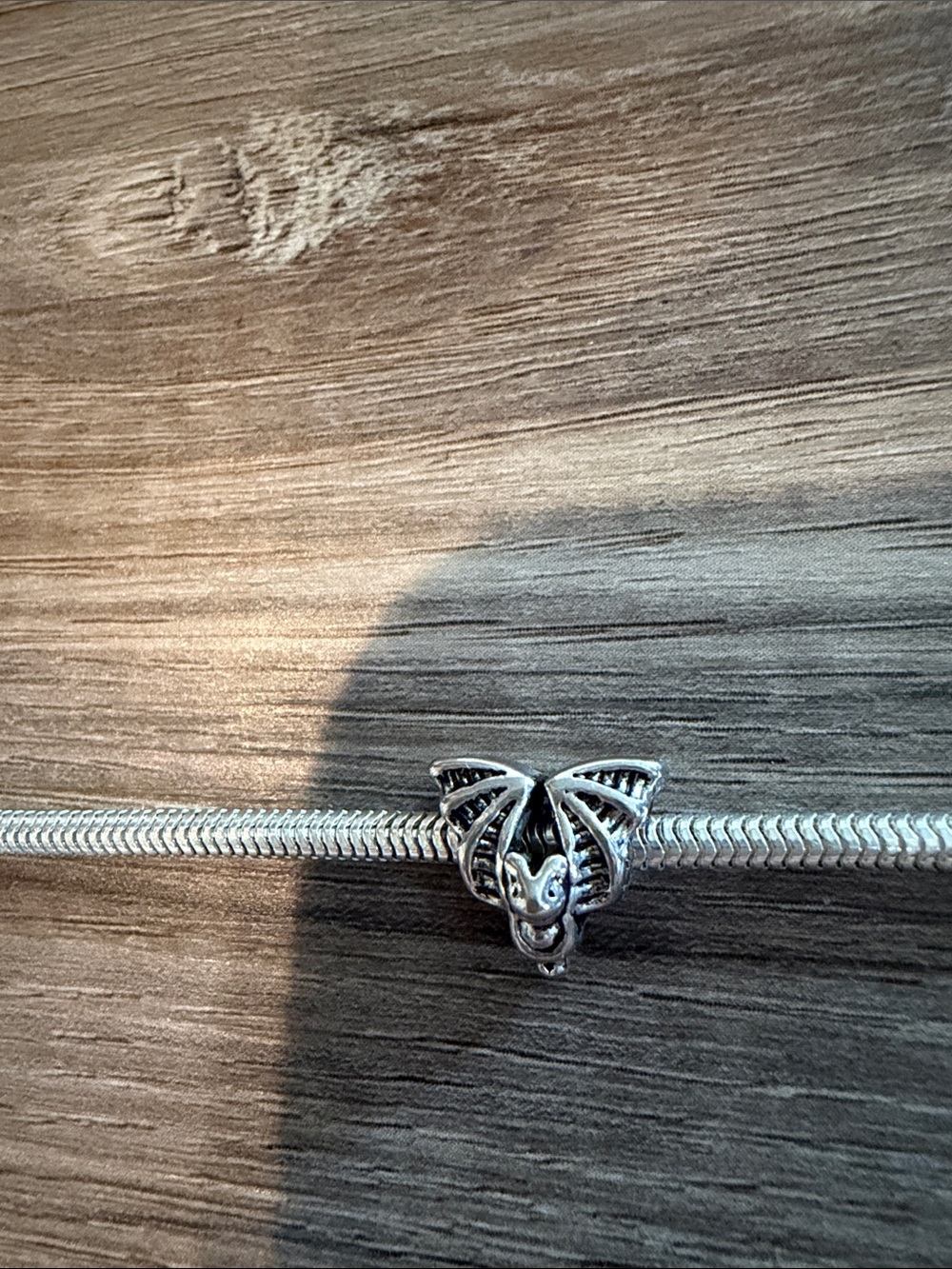Silver Bat Charm Bead